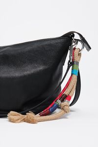 Bolso trapecio mediano piel negro