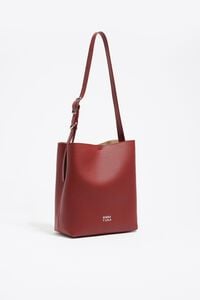 Bolso Carlino mediano piel rust red