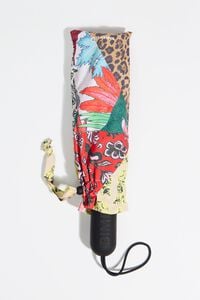 Patchwork print umbrella