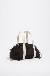 Charcoal nylon mini bag