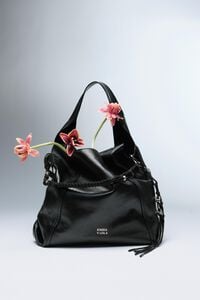 Bolso de hombro Paper grande piel negro