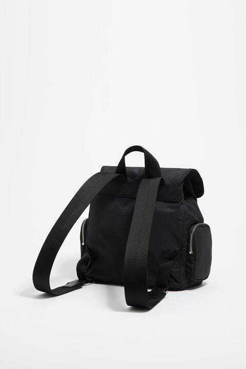 Medium black nylon backpack display picture 1