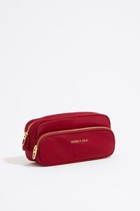 Neceser doble nylon rojo