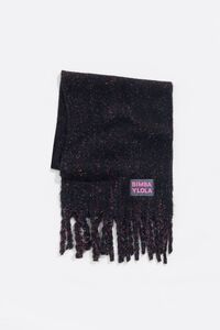Bufanda cepillada lurex negra