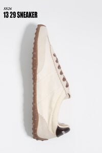 Bone suede and fabric 13 29 sneaker