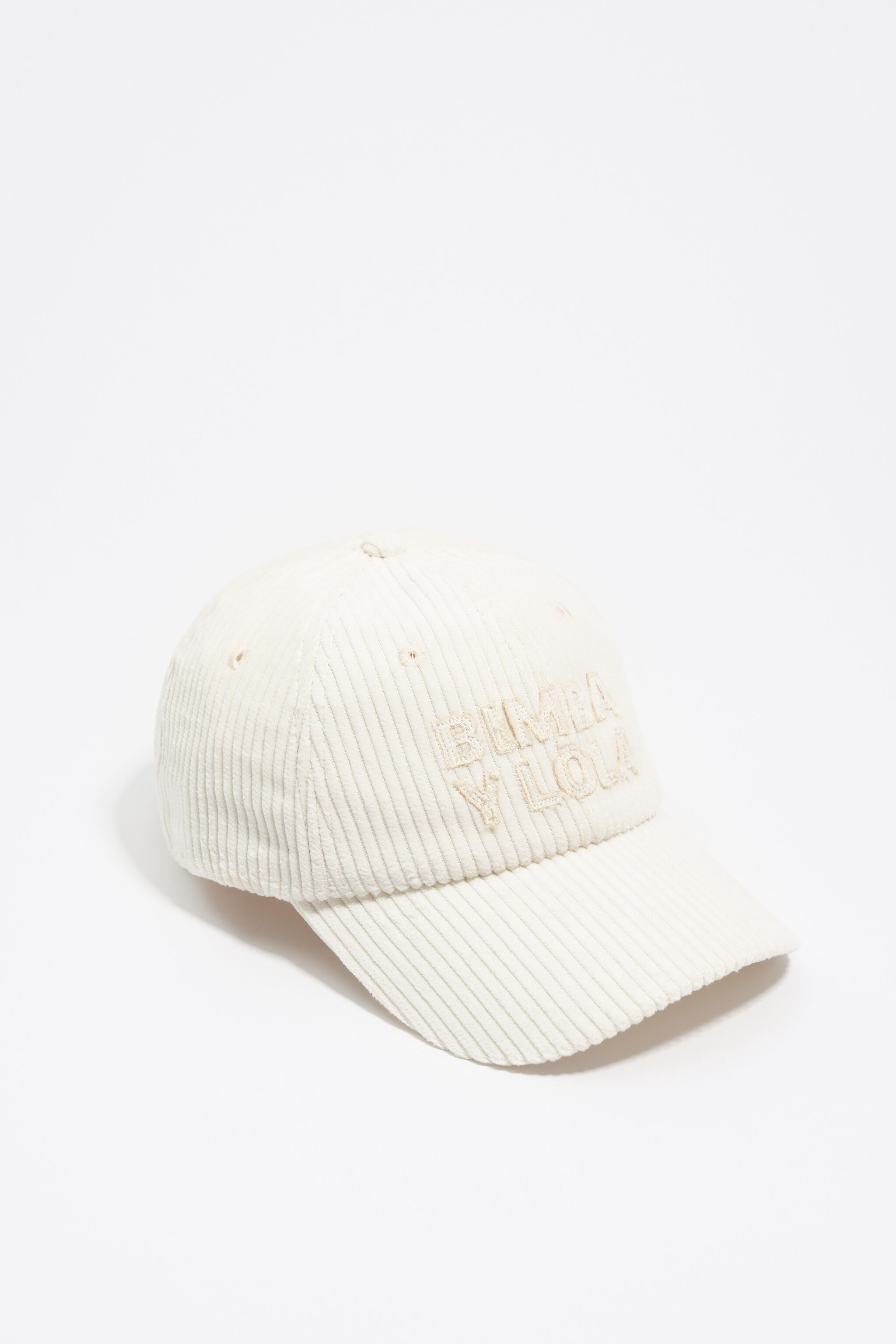 Ivory corduroy cap