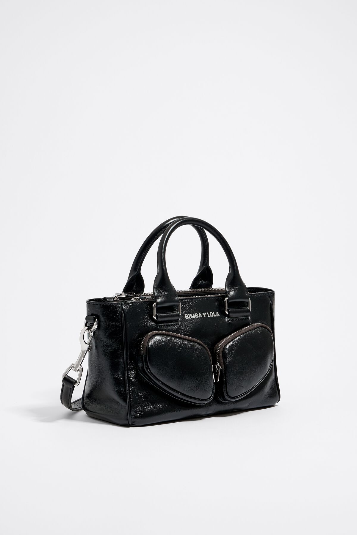Bimba Bolsos De Mano Blanco Y Negro Bolsa Bandolera Bolso Piel