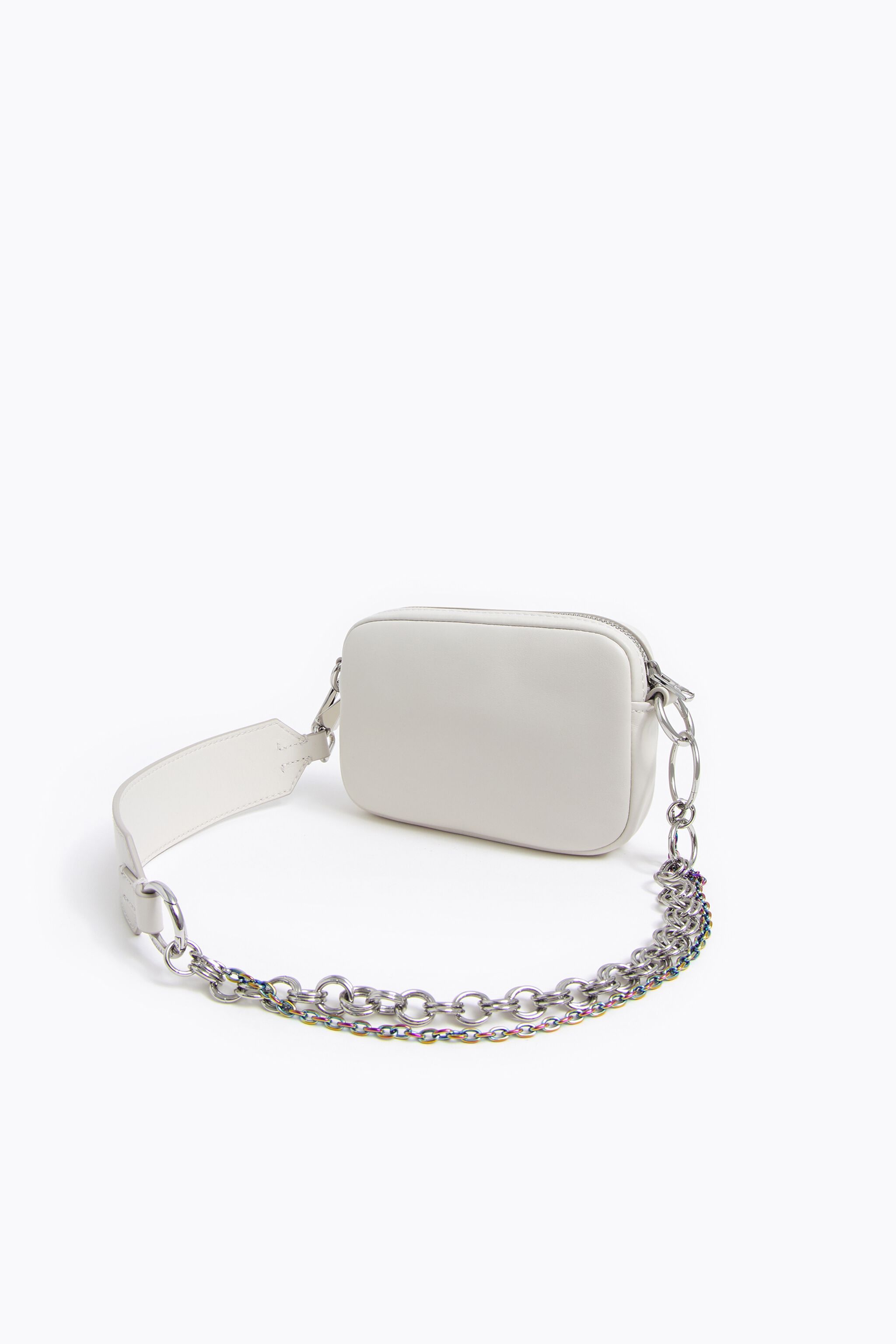 white leather mini bag
