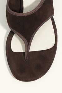 Brown suede heeled sandal