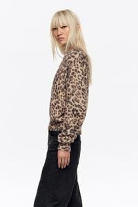 Jersey globo pelo Leopard beige