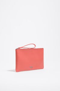 Coral leather make-up case