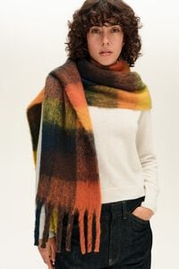 Orange checked scarf