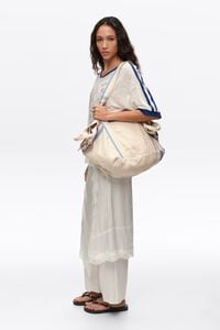 Ecru linen maxi bag
