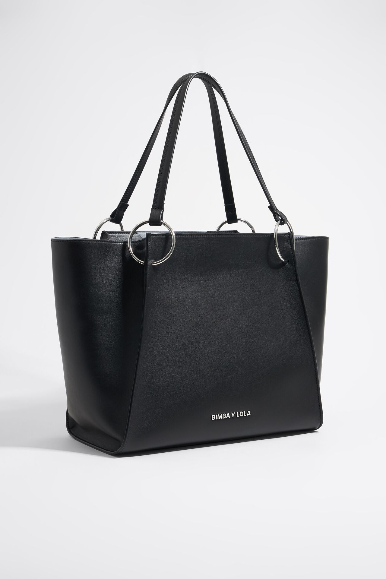 Bolso Tote Bolso Bimba Y Lola Piel Negro Shopper Bimba Bimba Y