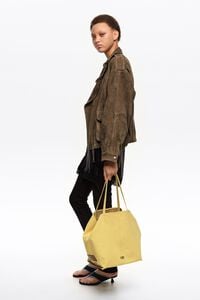 Bolso shopper grande gabardina banana