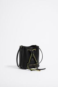 Bolso bucket Chihuahua mini piel negro