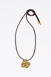 Halskette Herz Struktur Gold