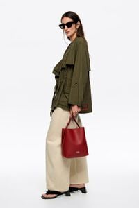 Bolso Carlino mediano piel rust red