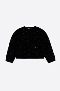 Jersey lana boxy piedras negro