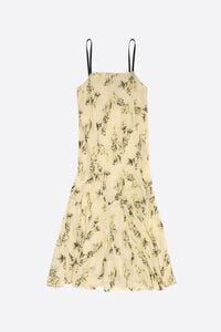 Vestido plisado irregular Notebook amarillo claro