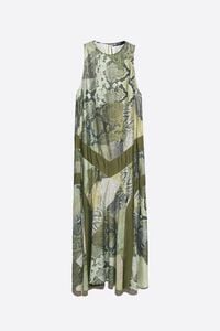 Vestido li&ntilde;a A Snake patchwork verde
