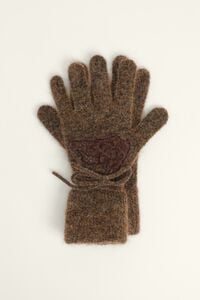 Mohair and lace knit glove