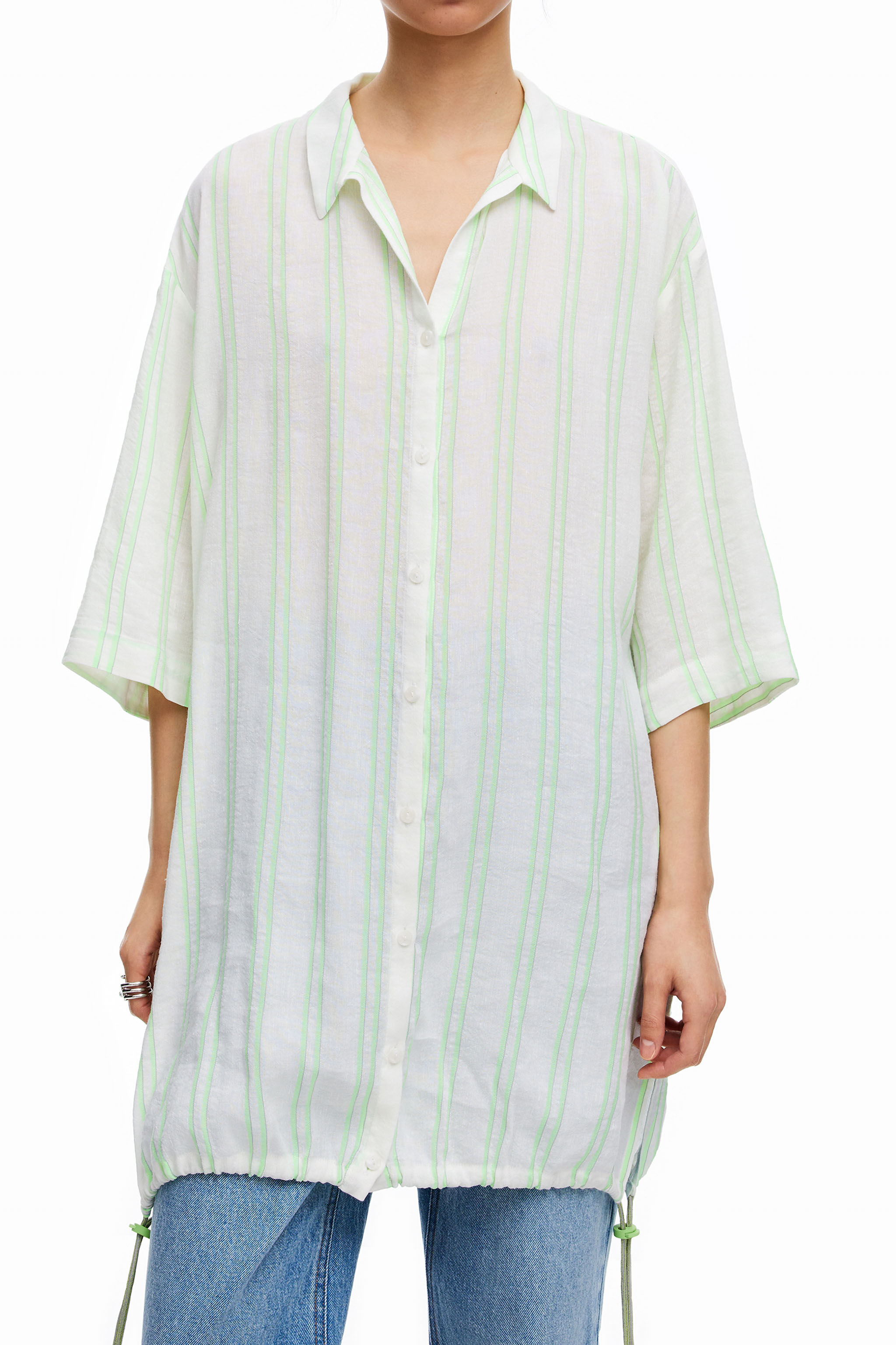 camicia lunga bianca