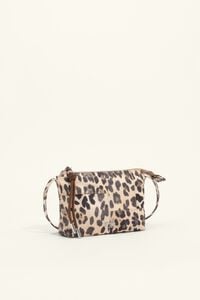 Natural leopard nylon mini bag