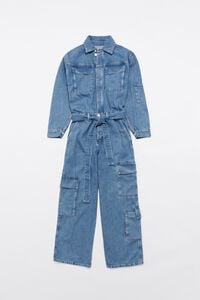 Mono denim cargo azul