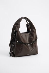 Medium brown leather Paper bag