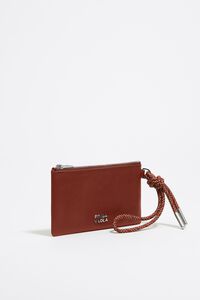 Monedero piel castaña