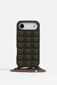 Dark green shiny silicone case for iPhone 17