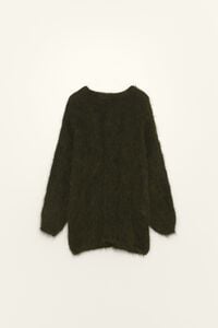 Sweter moher oversize ciemny khaki