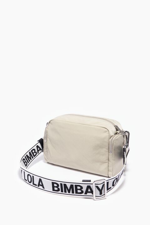 Bolso bandolera nylon caqui claro