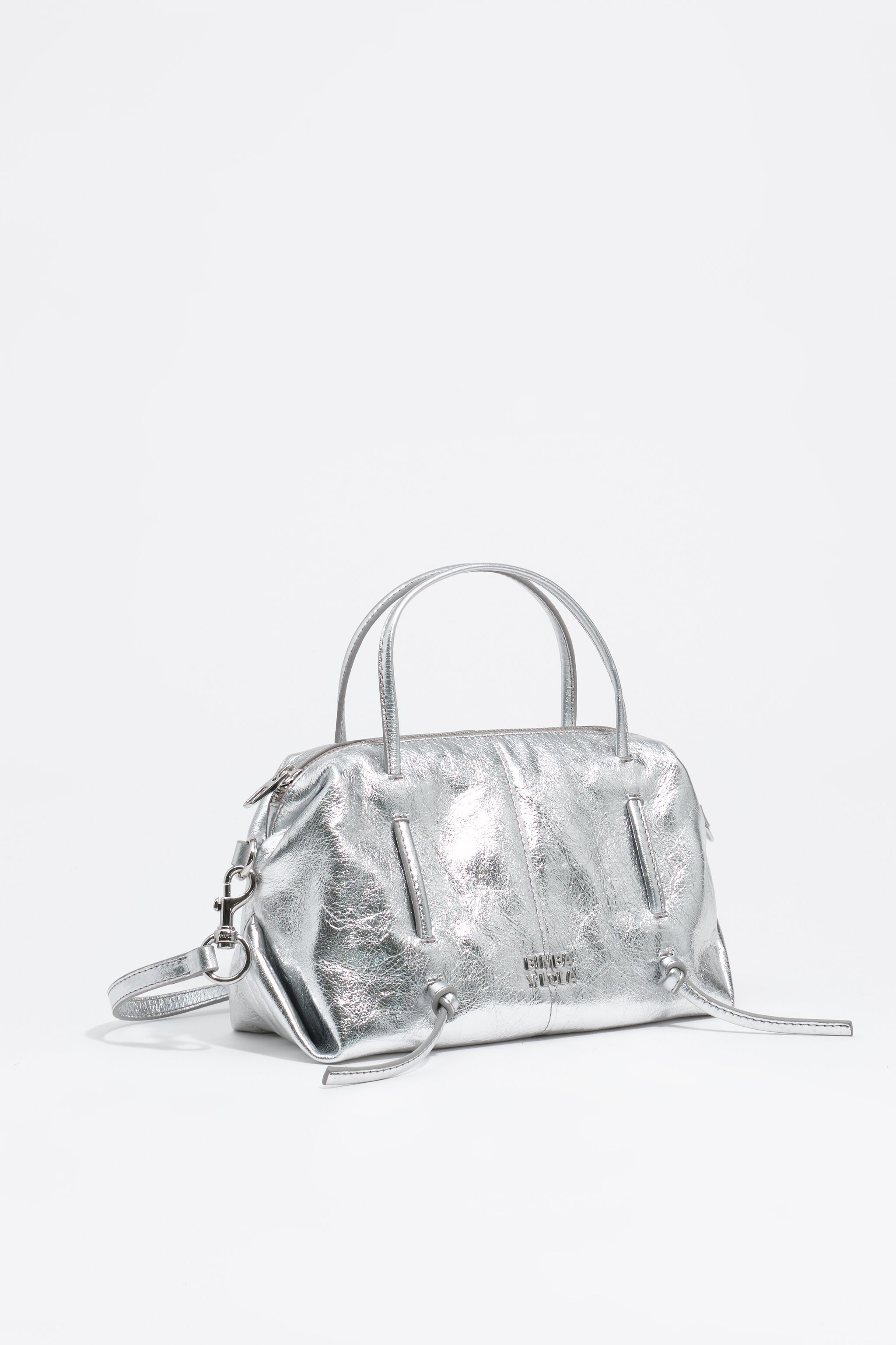 Mini silver leather Lolita bag