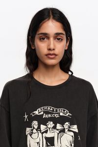 Washed black Dancers logo T-shirt