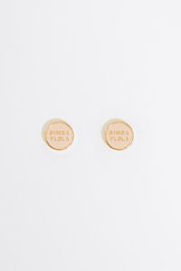 Pendientes logo marfil
