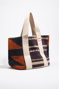 Eggplant maxi jute shopper bag