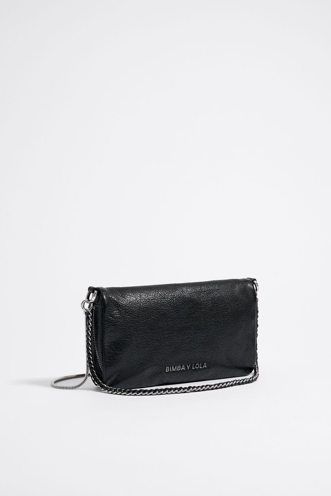 S black leather crossbody bag
