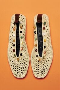 Bailarina crochet beige y piedras naturales