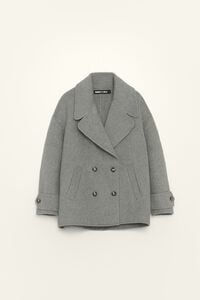 Light gray double-face short coat