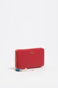 Medium red leather billfold
