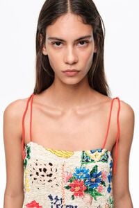 Vestido tirantes fruncido Patchwork summer