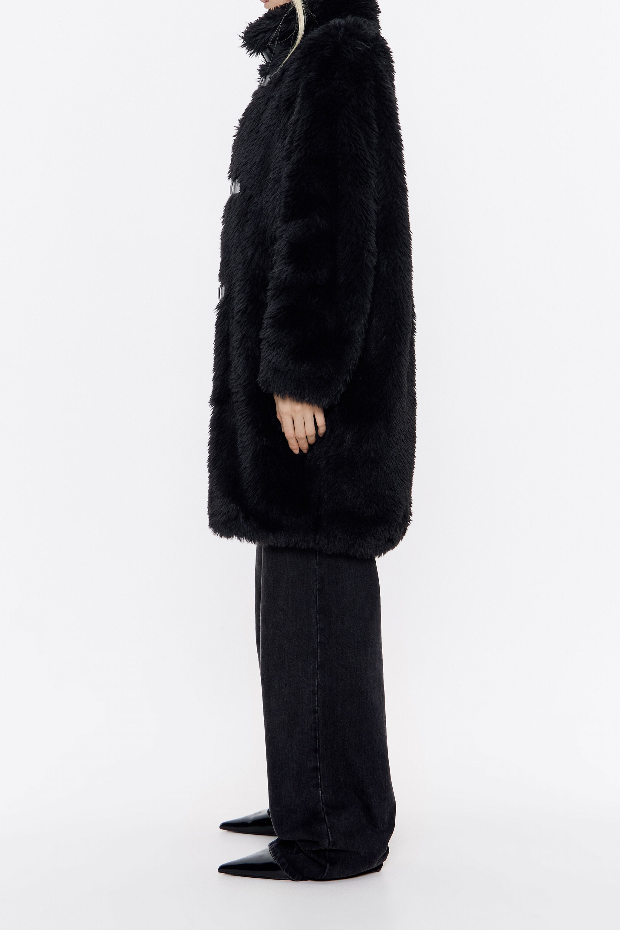 herlipto  Faux Fur Coat ブラック Black fur coat