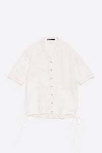 Camisa lino oversize marfil