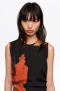 Blot black fringed armhole midi dress