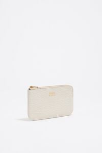 Monedero piel blanco roto