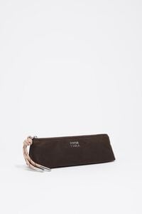 Donkerbruin gewaxt etui