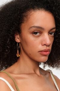 Boucles d&rsquo;oreilles bananes dor&eacute; bross&eacute;