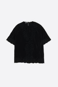Black embroidered shirt